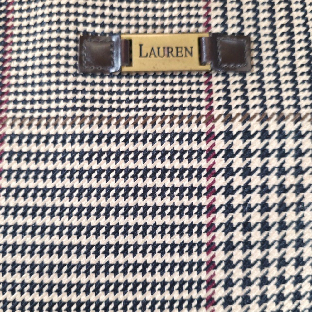 Lauren Ralph Lauren Houndstooth Shoulder Bag, Classic Plaid Purse - Picture 3 of 12
